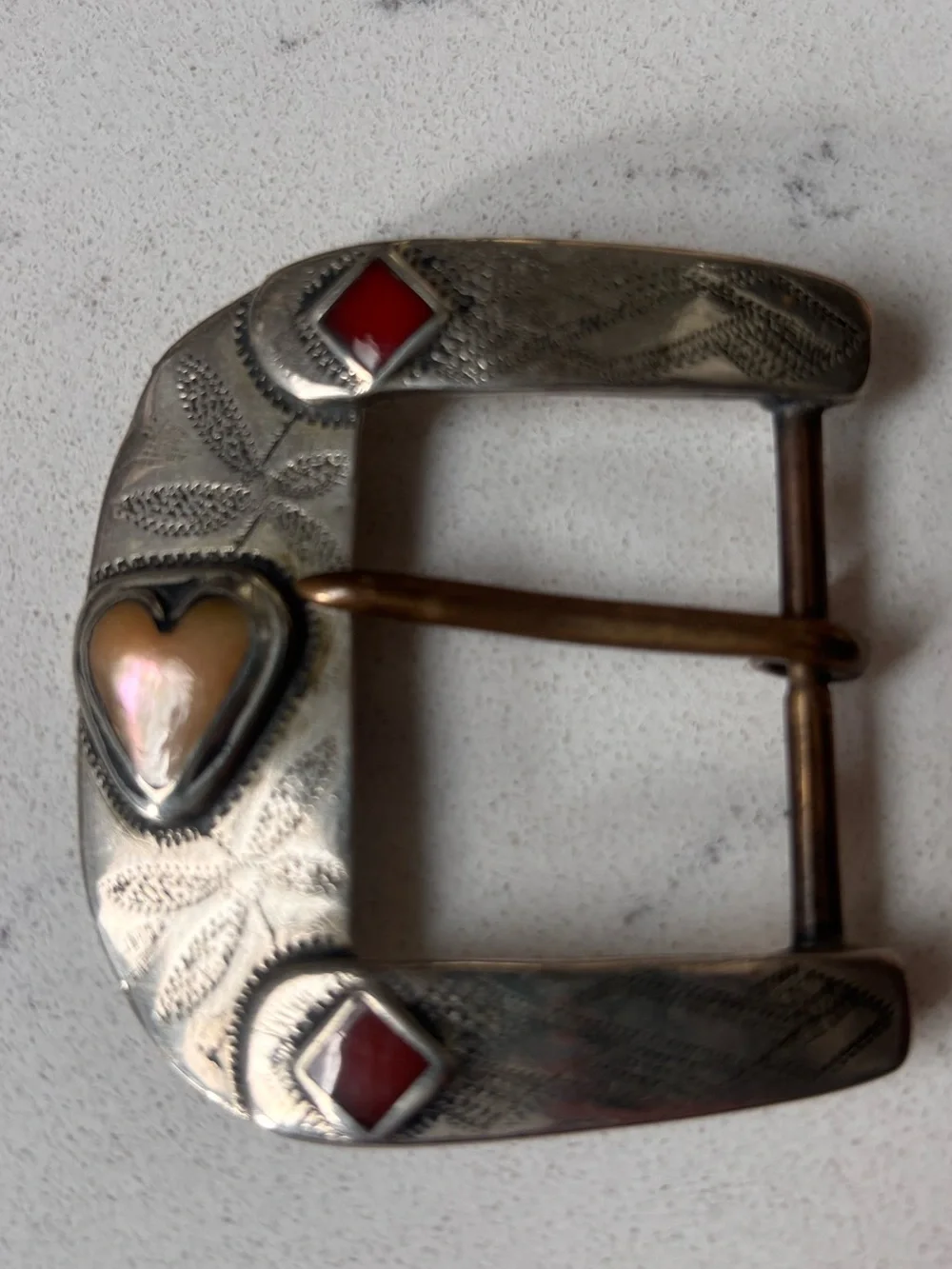 Vintage Handmade Artisan Silver Belt Buckle | Western Style